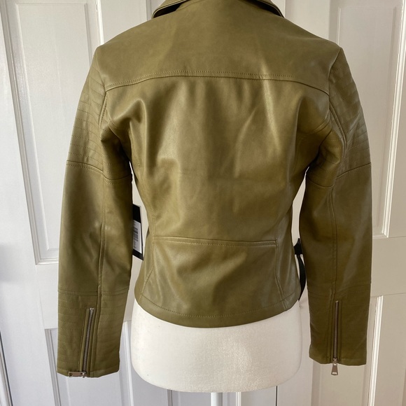 NWT Bagatelle NYC Womens XSmall Army Green Faux Leather Jacket - Picture 4 of 5